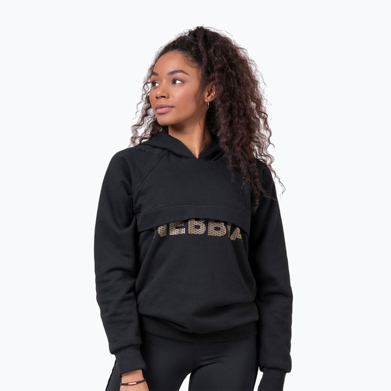 Damen Hoodie Sweatshirt NEBBIA Focus Intense black