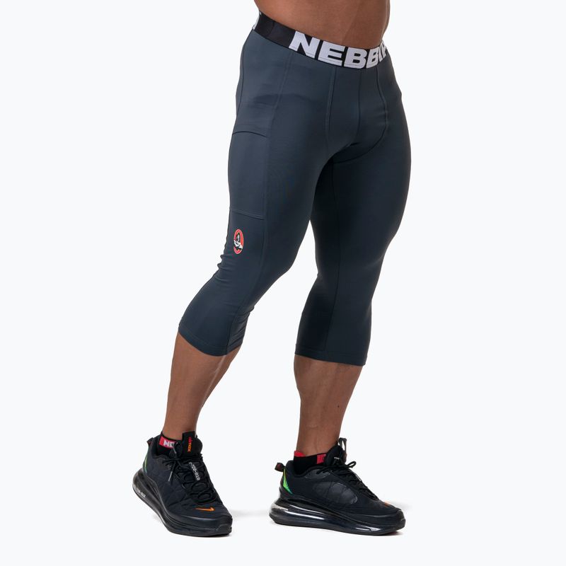 Herren-Trainingsleggings NEBBIA Legend Of Today Calf Length dunkelgrau