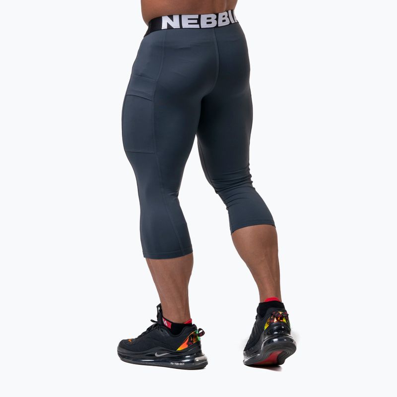 Herren-Trainingsleggings NEBBIA Legend Of Today Calf Length dunkelgrau 2