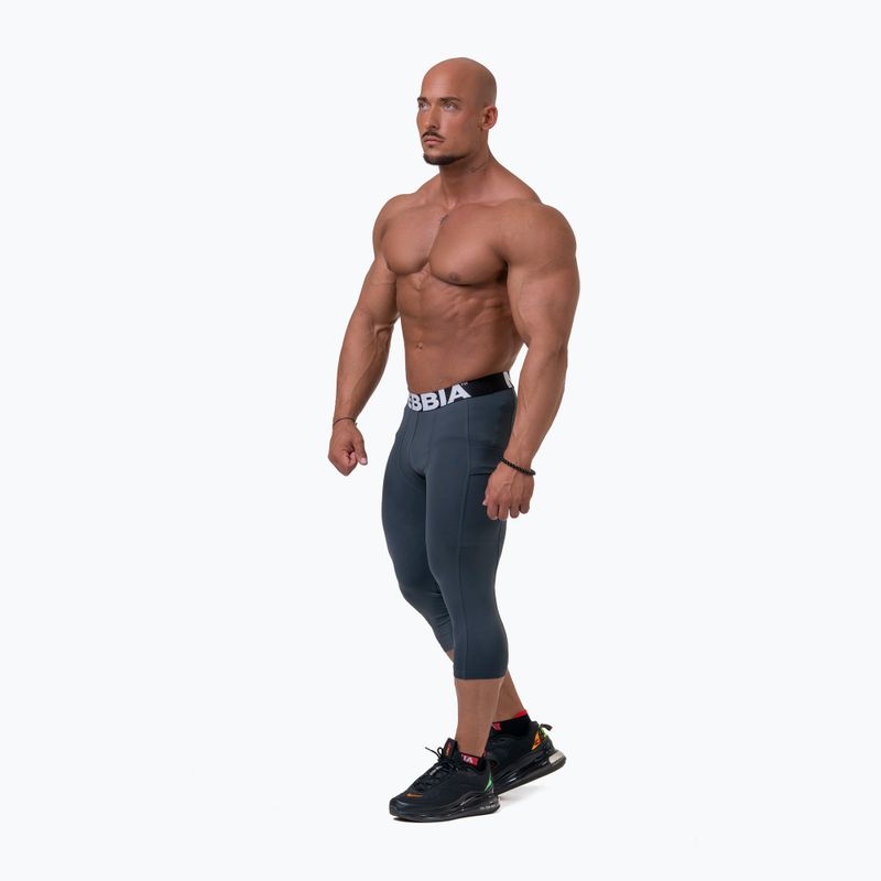 Herren-Trainingsleggings NEBBIA Legend Of Today Calf Length dunkelgrau 4