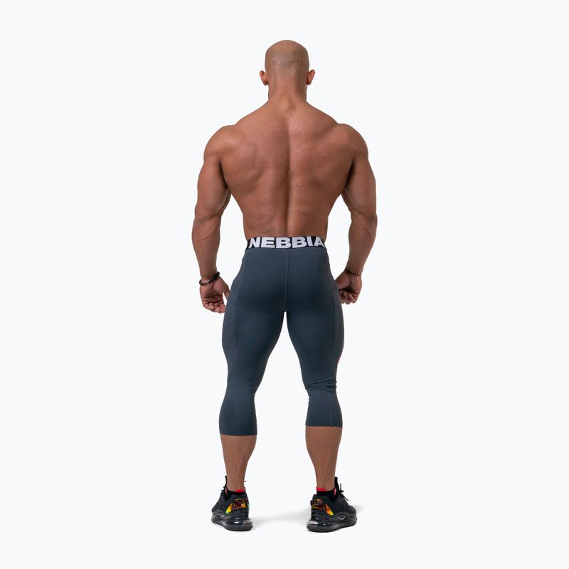 Herren-Trainingsleggings NEBBIA Legend Of Today Calf Length dunkelgrau 5