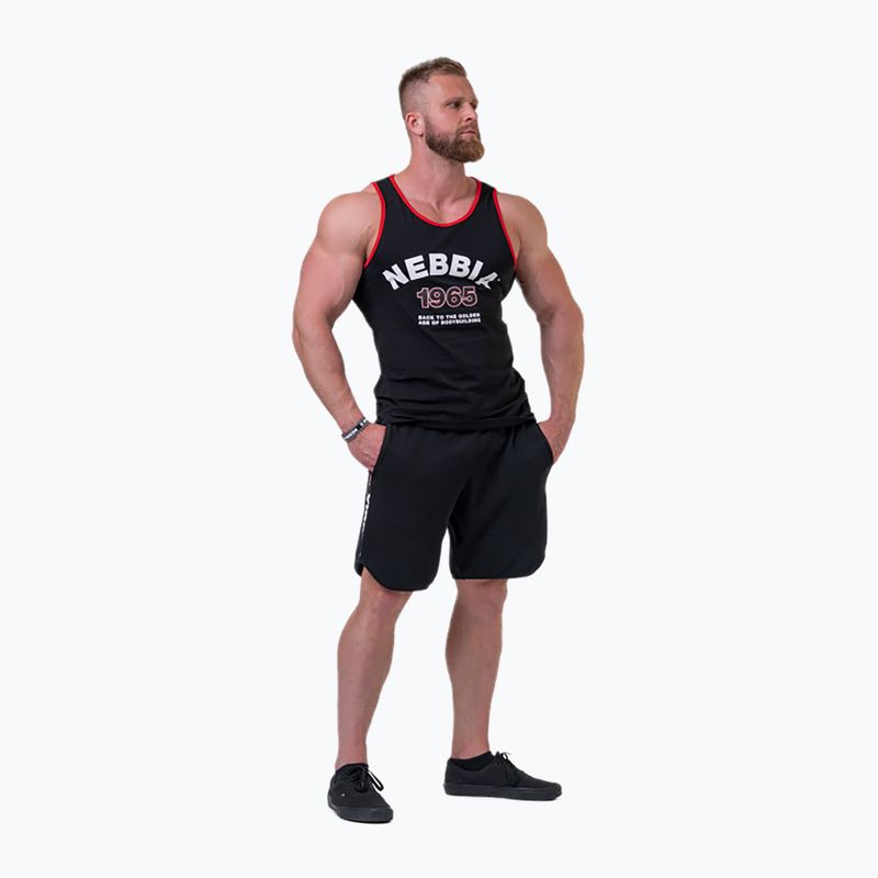 Herren Trainings-Tanktop NEBBIA Old-School Muscle schwarz 19313