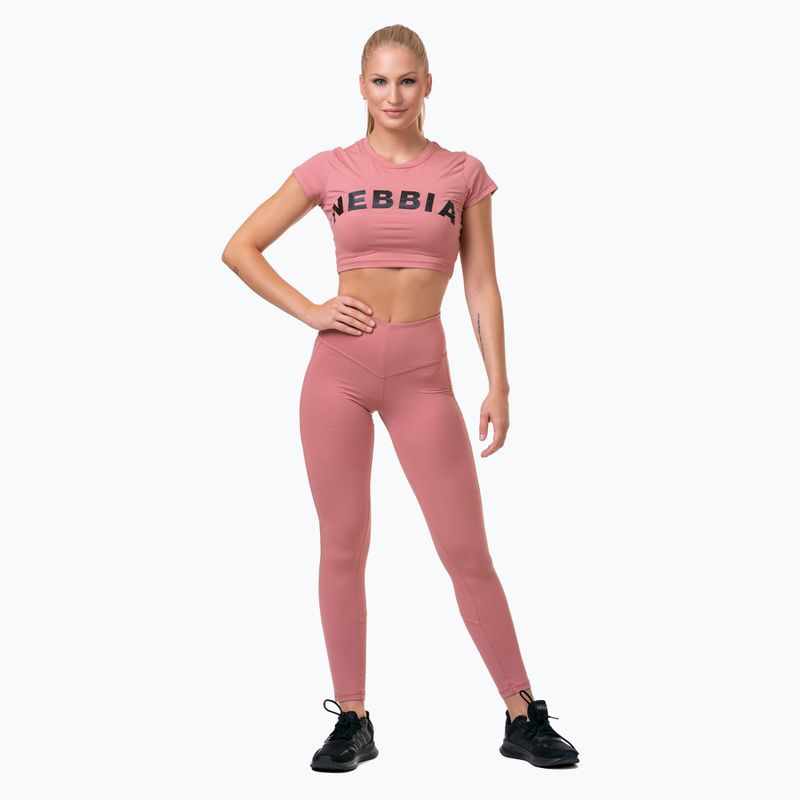 Damen Trainingsleggings NEBBIA Mesh High-Waist altrosa 5