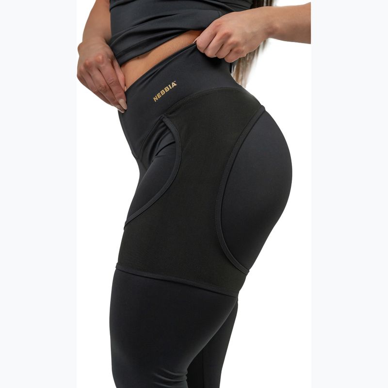 Leggings Damen NEBBIA Mesh Intense black/gold 3