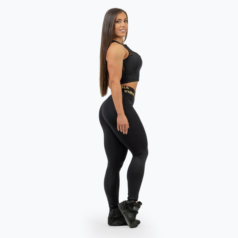 Leggings Damen NEBBIA Perform Intense black/gold 4