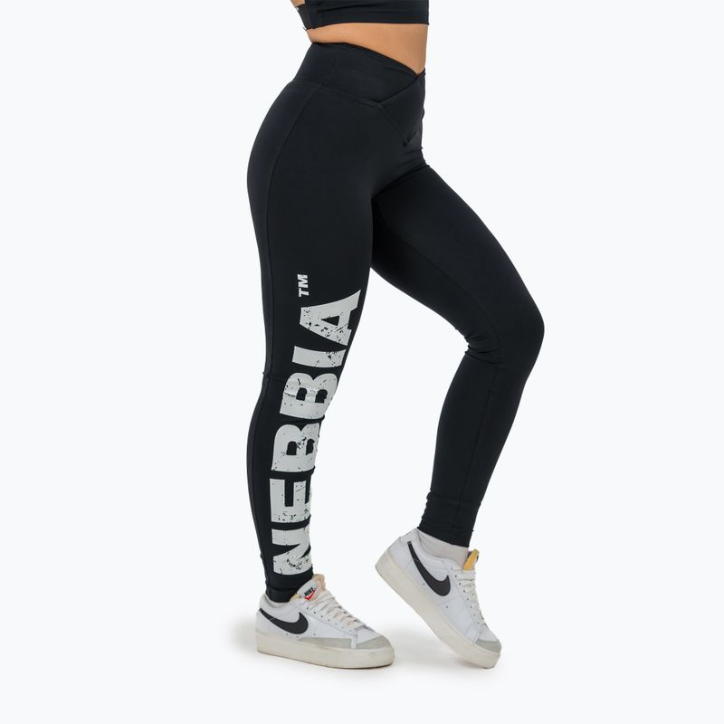 Damen Trainingsleggings NEBBIA Glute Check High Waisted schwarz