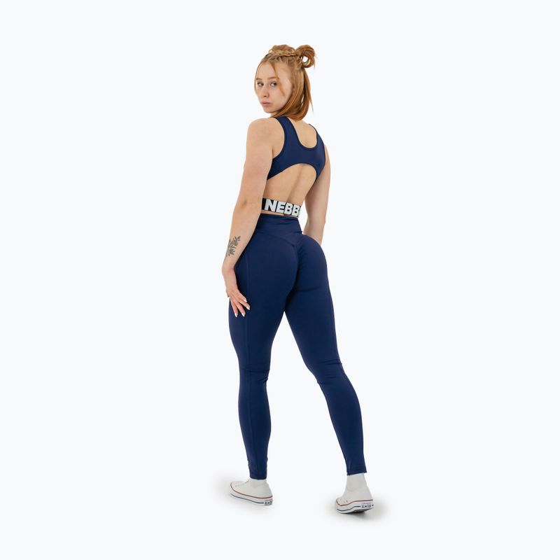 Damen Trainingsleggings NEBBIA Glute Check High Waisted dunkelblau 3