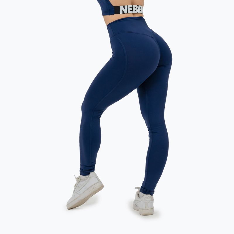 Damen Trainingsleggings NEBBIA Glute Check High Waisted dunkelblau 4