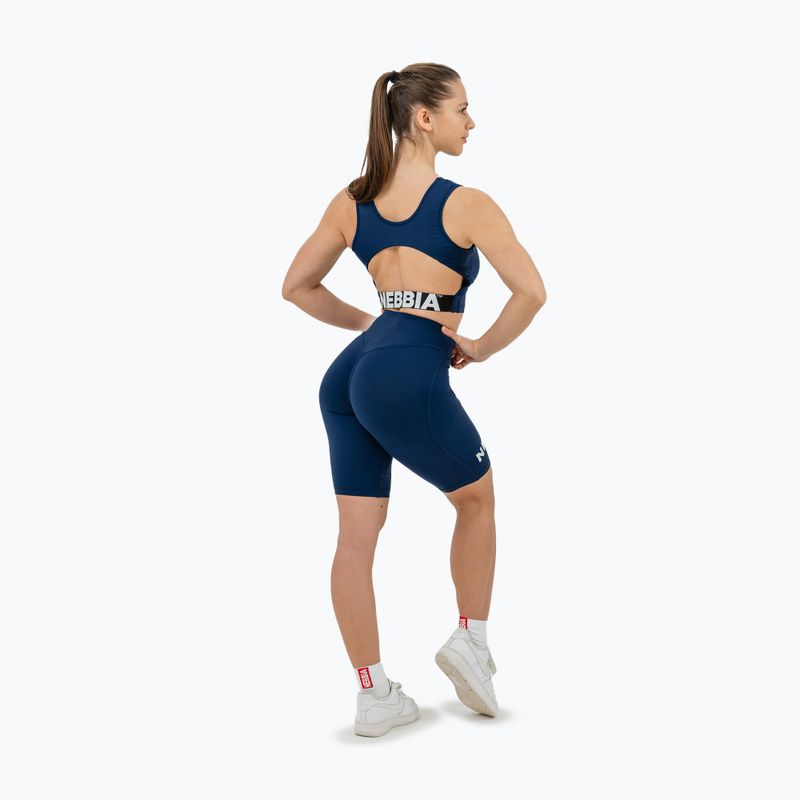 Damen Trainingsleggings NEBBIA 9″ Snatched High Waisted dunkelblau 4