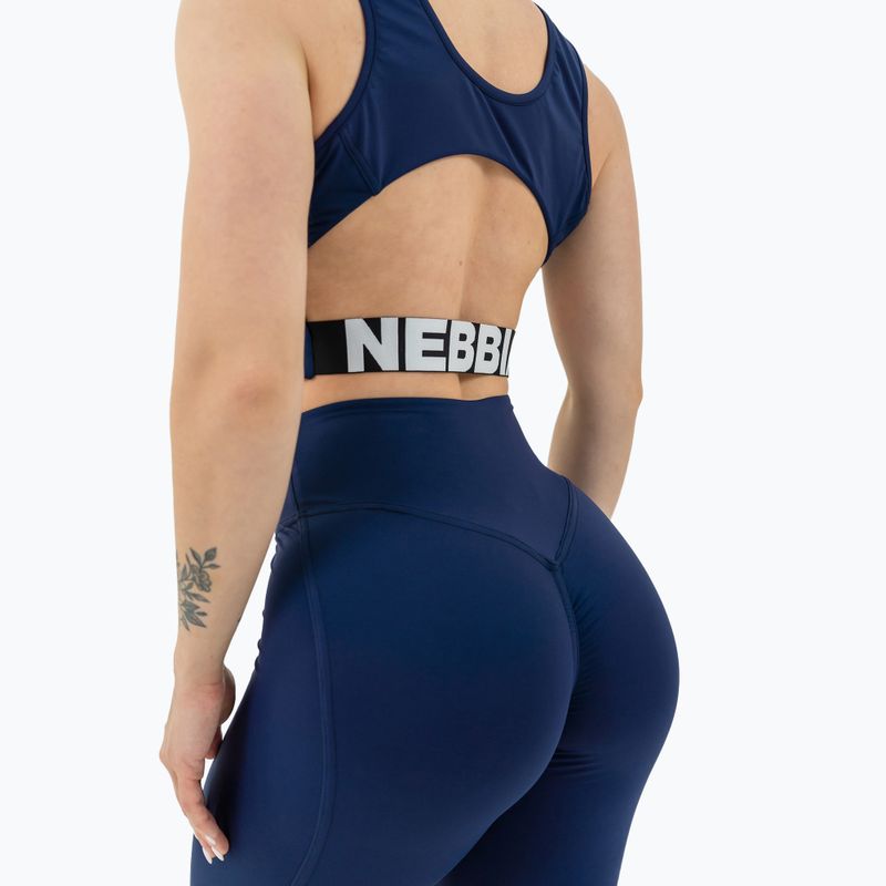 Damen Trainingsleggings NEBBIA 9″ Snatched High Waisted dunkelblau 5