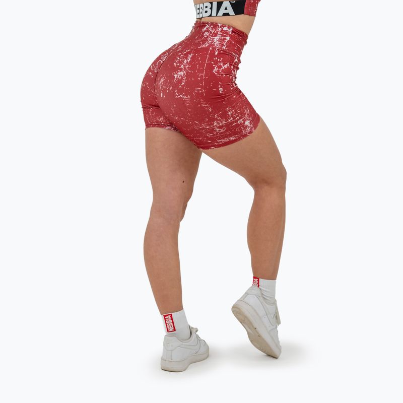 Trainings Shorts Damen NEBBIA 5″ Hammies High Waisted red 3