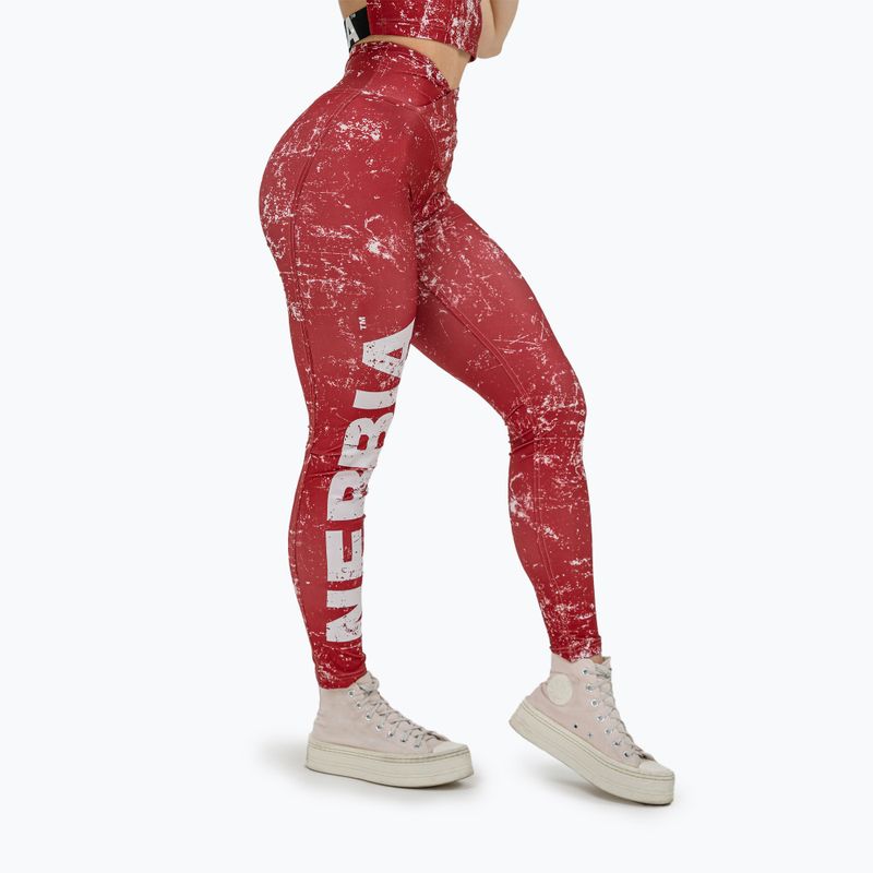 Trainingsleggings Damen NEBBIA Rough Girl red