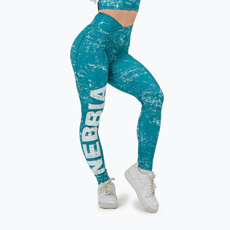 Trainingsleggings Damen NEBBIA Rough Girl green