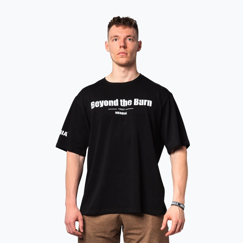 Trainingsshirt Herren NEBBIA Heavyweight Grind black