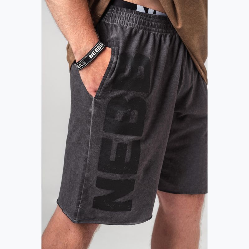 Trainingsshorts Herren NEBBIA Washed-Off NO BS black 4