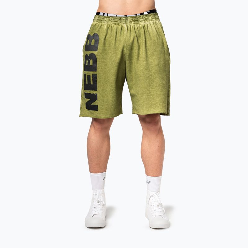 Trainingsshorts Herren NEBBIA Washed-Off NO BS green