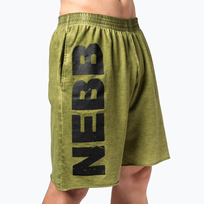 Trainingsshorts Herren NEBBIA Washed-Off NO BS green 4