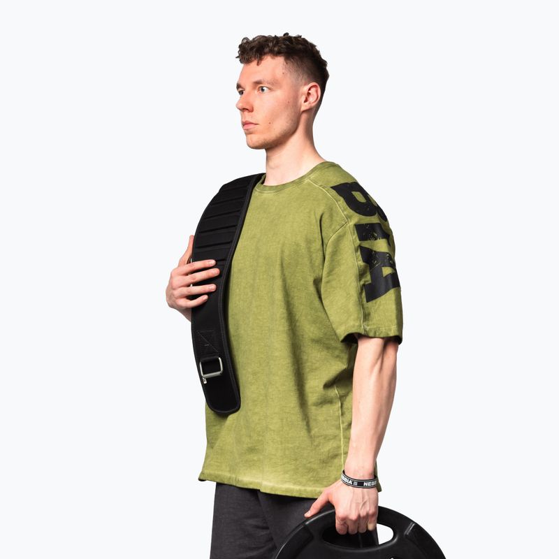 Trainingsshirt Herren NEBBIA Washed-Off Lifting Club green 4