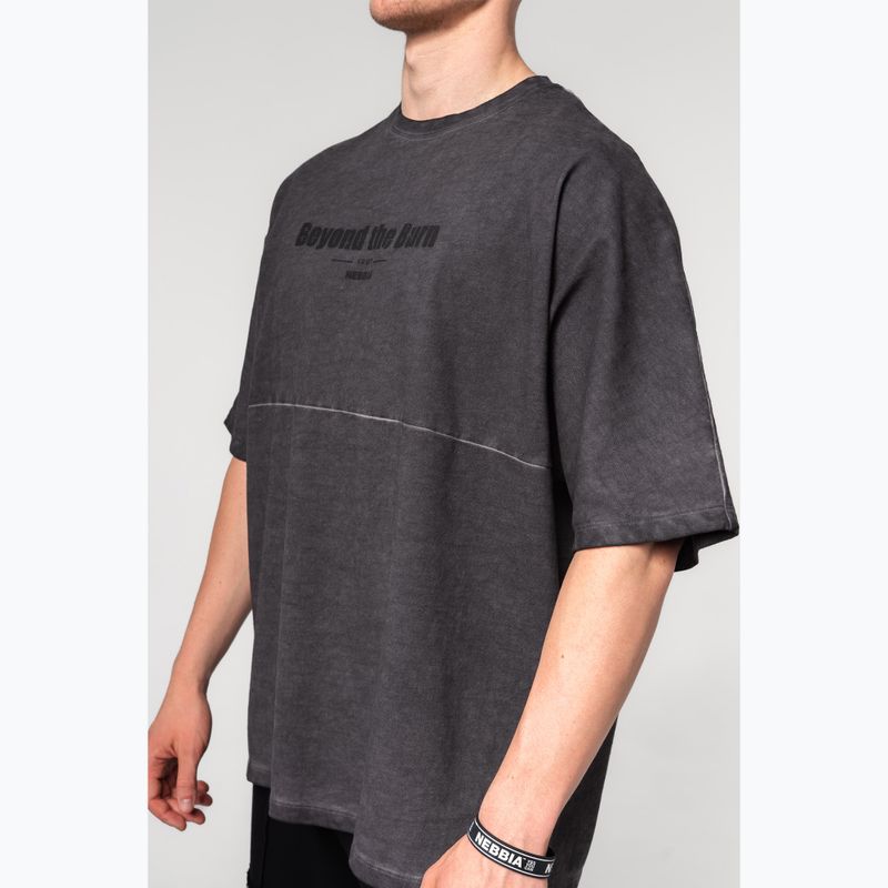 Trainingsshirt Herren NEBBIA Washed-Off Heavyweight No Shortcuts black 4