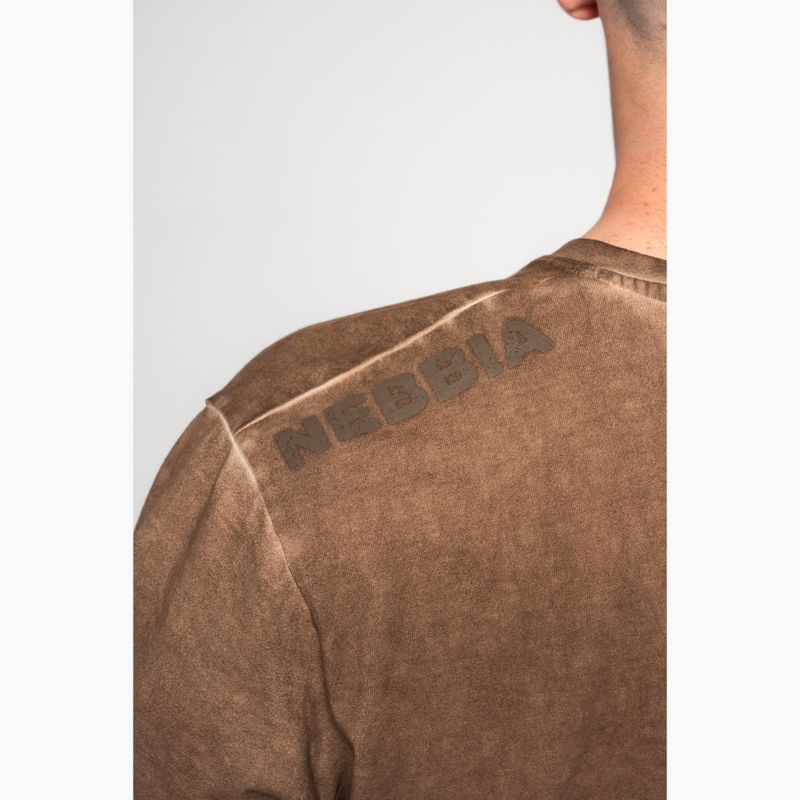 Trainingsshirt NEBBIA Washed-Off Heritage light brown 4