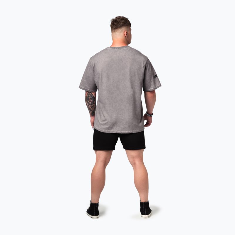 Trainingsshirt Herren NEBBIA Washed-Off Heavyweight Grind light grey 3