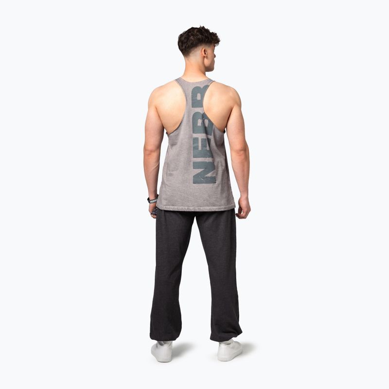 Trainings Tank Top Herren NEBBIA Washed-Off Stringer Max Out light grey 3