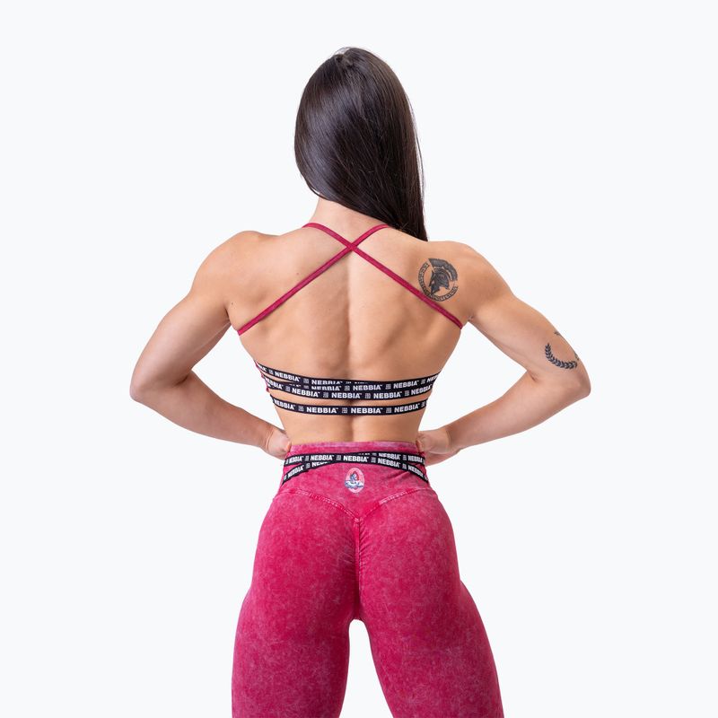 Trainingsleggings Damen NEBBIA Washed High Waisted Legacy red 4
