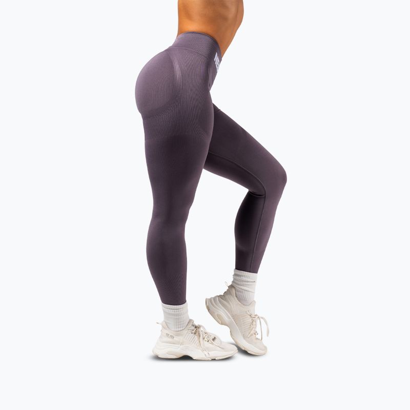 Damen-Trainingsleggings NEBBIA Flow Seamless Push-Up dark grey 4