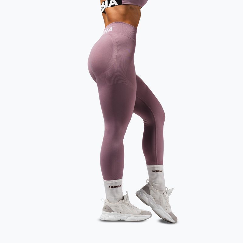 Damen-Trainingsleggings NEBBIA Flow Seamless Hight Waist Push Up pink 4