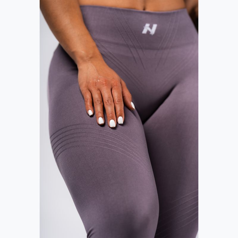 Damen-Trainingsleggings NEBBIA Flow Seamless Maximum Push-Up dark grey 4