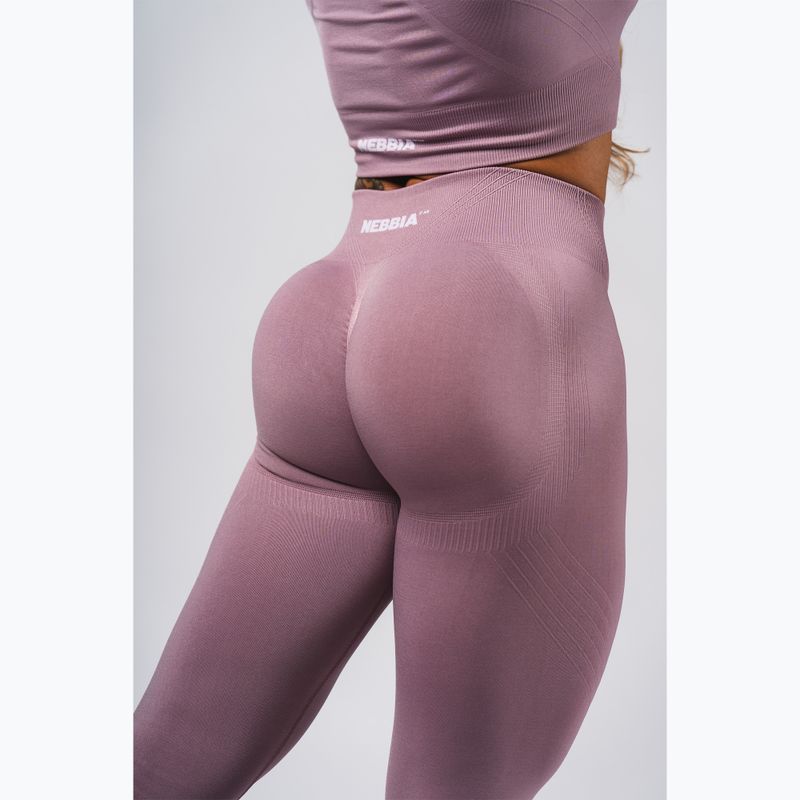 Damen-Trainingsleggings NEBBIA Flow Seamless Maximum Push-Up pink 6