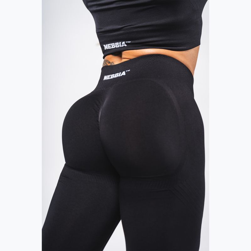 Damen-Trainingsleggings NEBBIA Flow Seamless Push Up Black 5
