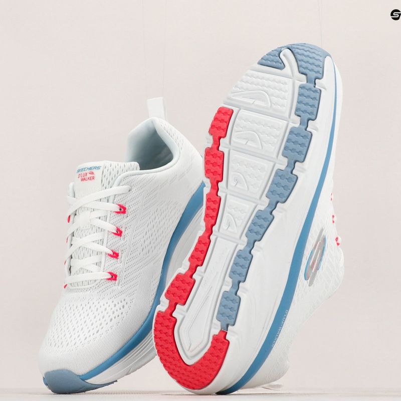 SKECHERS Damen D'Lux Walker Let It Glow weiß/rosa/blau Turnschuhe 18