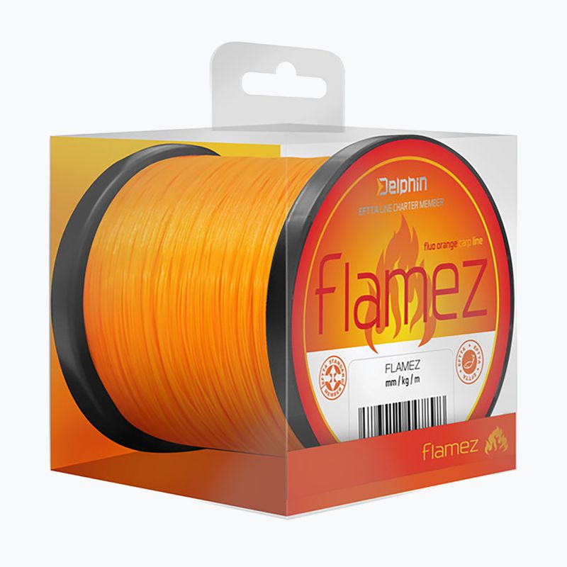 Delphin Flamez Karpfen Angelschnur orange