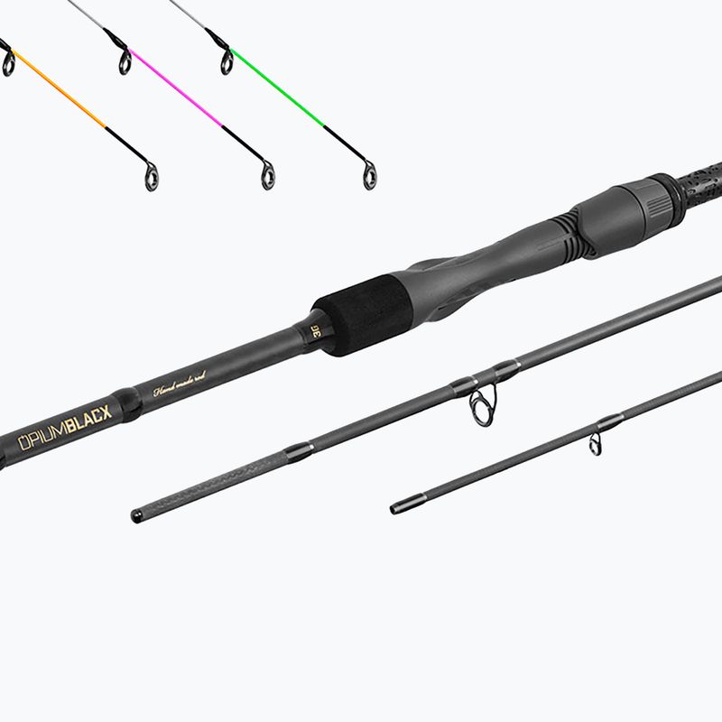 Delphin Opium BlacxFEEDER 3G TechnoCORK Feederrute + 3 Spitzen 6
