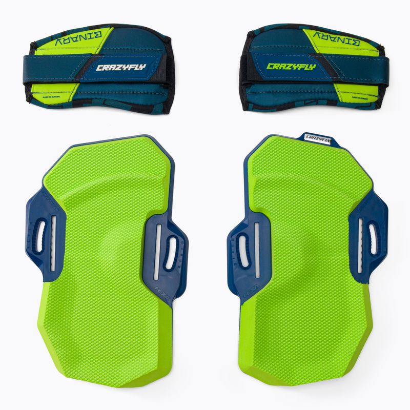 CrazyFly Binary Binding Kleine grüne Kiteboard Pads und Riemen T016-0237