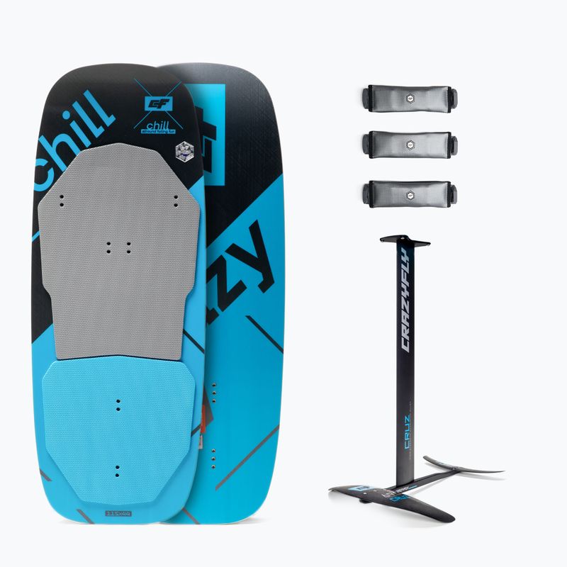 Kitesurfing Brett + Tragflügel CrazyFly Chill Cruz 690 blau T011-0004