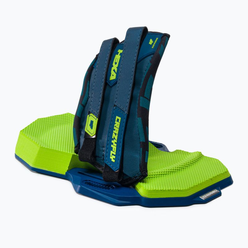 CrazyFly Hexa II Bindung blau-grün Kiteboard Pads und Gurte T016-0260 2
