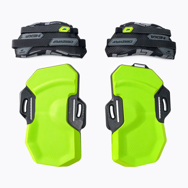 CrazyFly Hexa II LTD Neon navy blau-grün Kiteboarding Pads und Riemen T016-0263