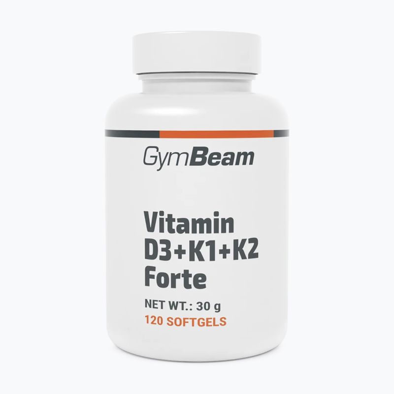 Vitamin D+K GymBeam Vitamin D3+K1+K2 Forte 120 Kapseln