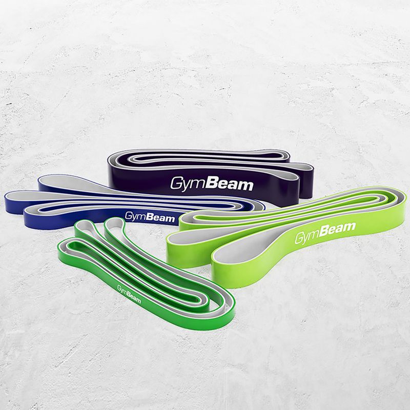 Widerstandsband-Set GymBeam DuoBand 4 pack black/lime/navy/green 2