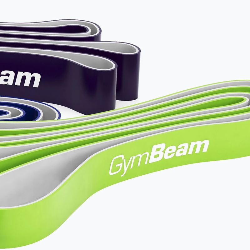 Widerstandsband-Set GymBeam DuoBand 4 pack black/lime/navy/green 3