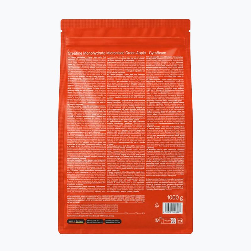 Kreatin GymBeam 1000 g green apple 2