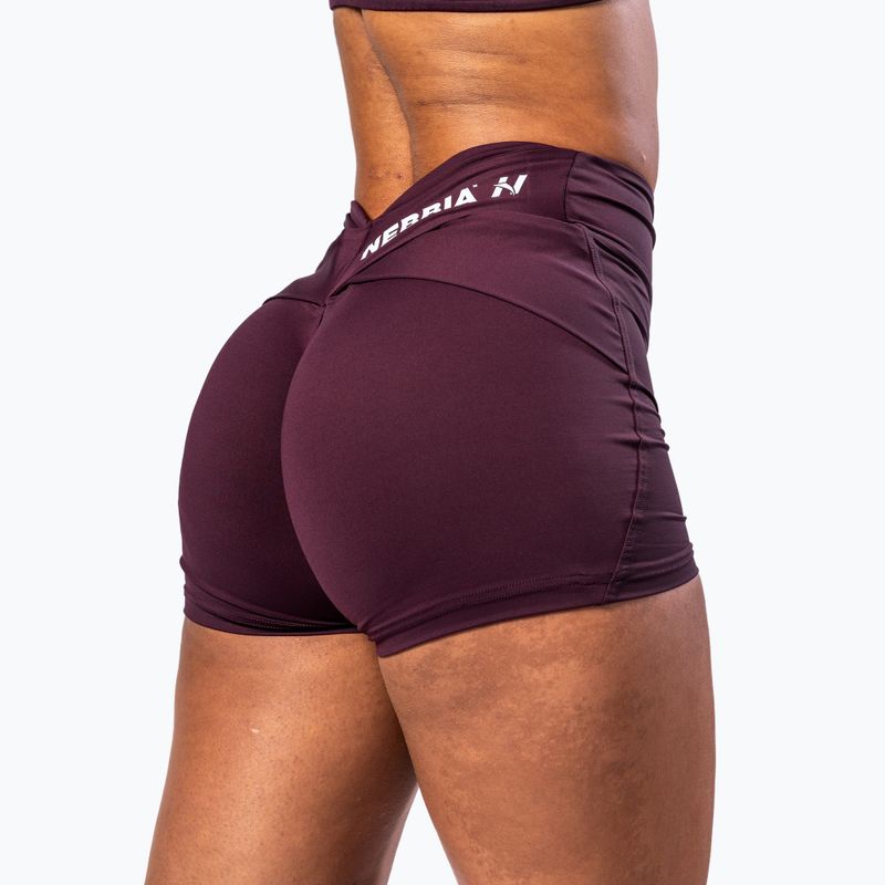 Damen Trainingsshorts NEBBIA Strong Beauty dark red 3