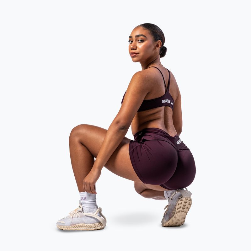 Damen Trainingsshorts NEBBIA Strong Beauty dark red 5