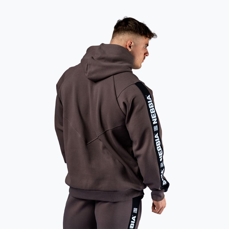 Herrenpullover NEBBIA Hero Hoodie brown 4