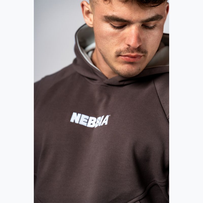 Herrenpullover NEBBIA Hero Hoodie brown 5