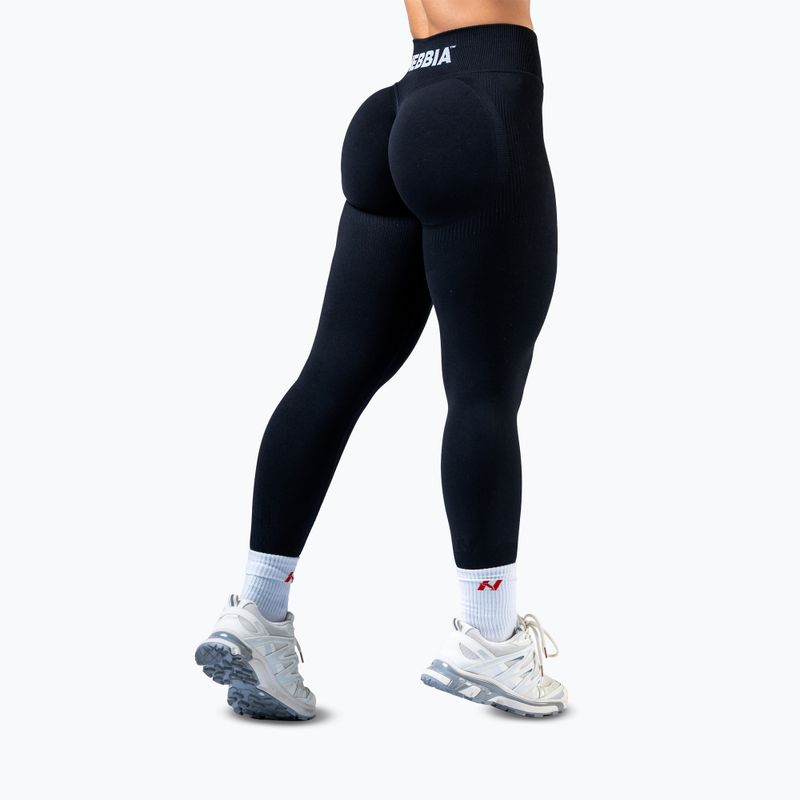 Damen Trainingsleggings NEBBIA Power schwarz 3