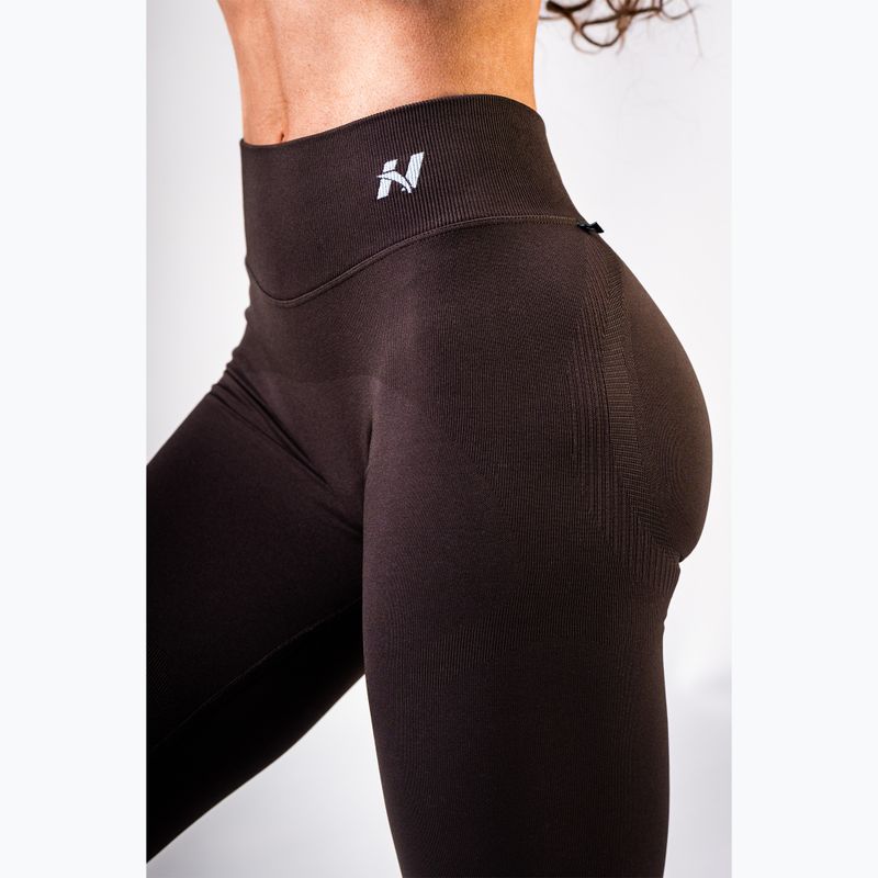 Damen Trainingsleggings NEBBIA Power dunkelbraun 4