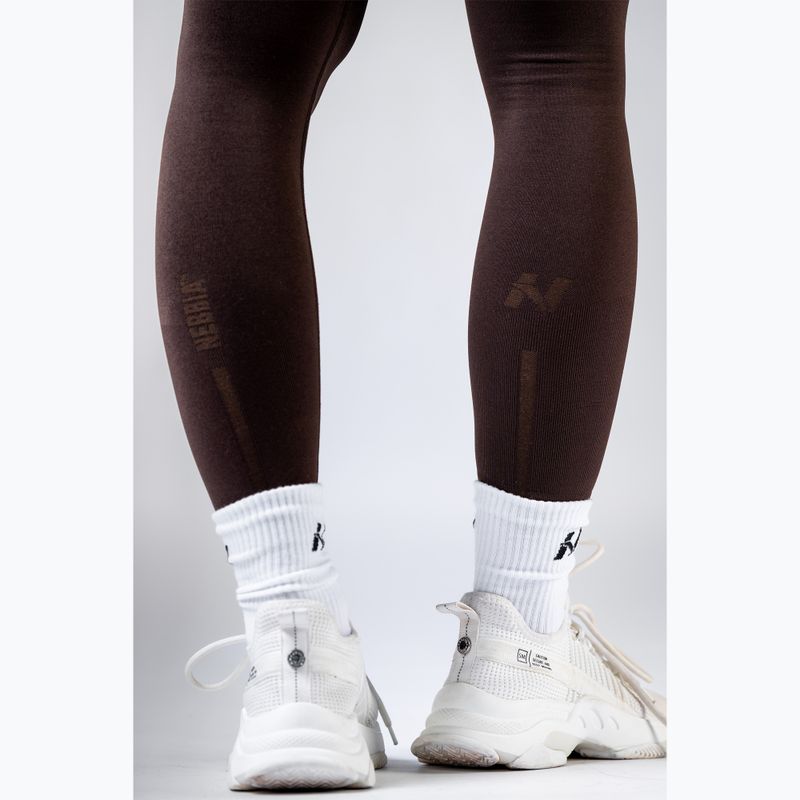 Damen Trainingsleggings NEBBIA Power dunkelbraun 6